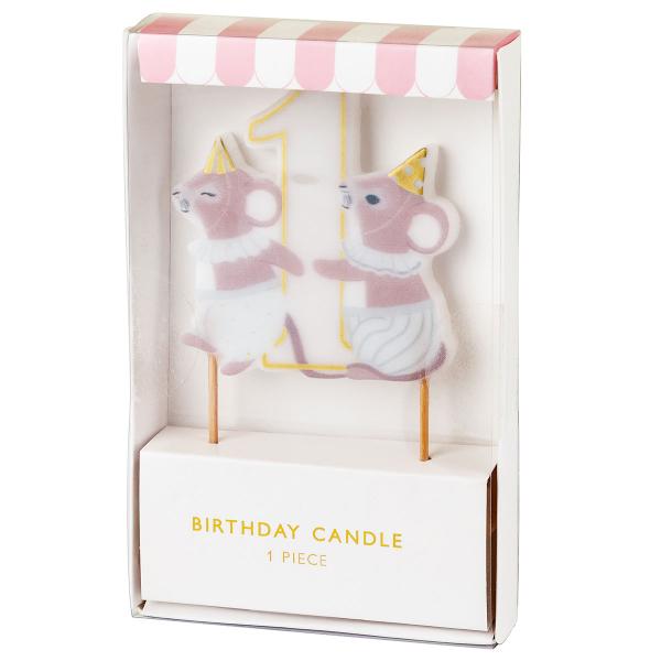 Kakelys 1 år Mus 6,5 x 7,5 cm