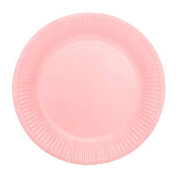 Papptallerkener Rosa 18 cm 20-pakning