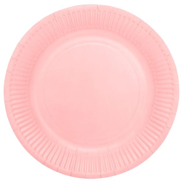 Papptallerkener Rosa 23 cm 8-pakning