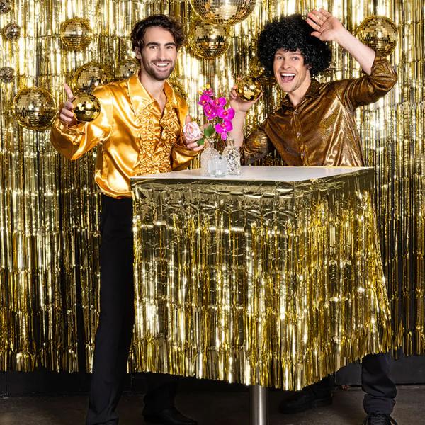 Bordskjørt Frynser Metallic Gull 300x74 cm