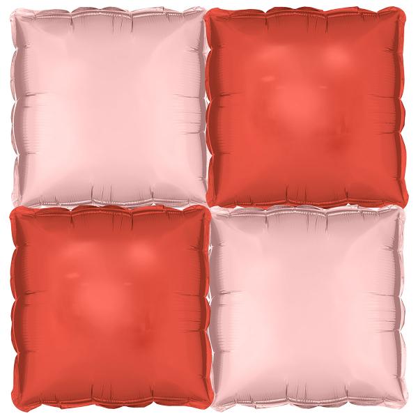 Puteballonger Rosa/Rød 4-pakning