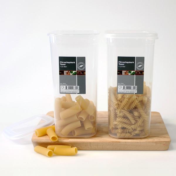 Oppbevaringsboks med Lokk i Plast 1,5 liter