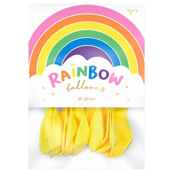 Rainbow Små Latexballonger Pastell Gule
