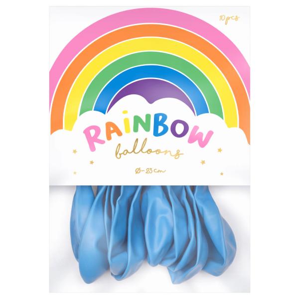 Rainbow Små Latexballonger Pastell Lyseblå