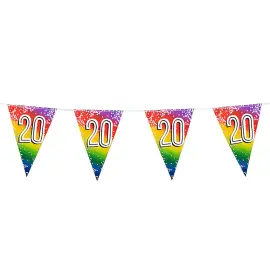 Vimpelgirlander Regnbue 20 &aring;r