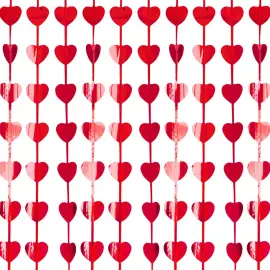 D&oslash;rforheng Hjerter Metallic R&oslash;d