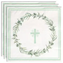 Servietter med Kors og Bladkrans 16-pakning