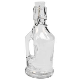 Glassflaske med H&aring;ndtak og Patentkork 6,5 x 17 cm