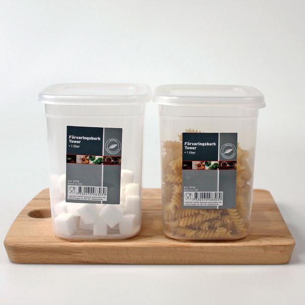 Oppbevaringsboks med Lokk i Plast 1 liter
