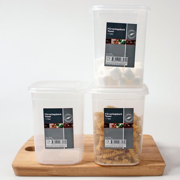 Oppbevaringsboks med Lokk i Plast 1 liter