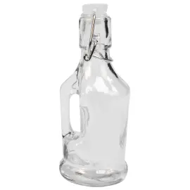 Glassflaske med H&aring;ndtak og Patentkork 6,5 x 17 cm