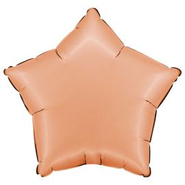 Folieballong Stjerne Satin Peach
