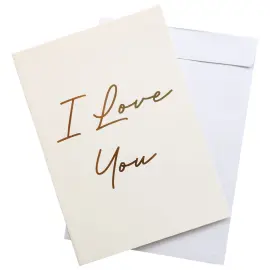 A4 Kort med Konvolutt I Love You