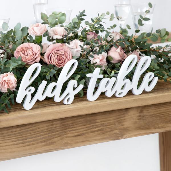 Kids Table Treskilt