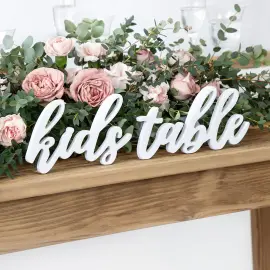 Kids Table Treskilt