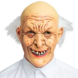 Maske Gammel Skallet Gubbe med H&aring;r