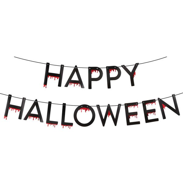 Happy Halloween Girlander Blodig
