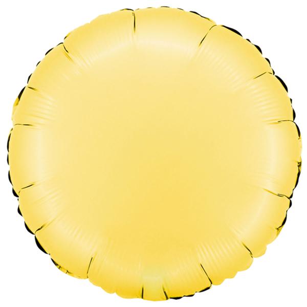 Rund Folieballong Satin Banana Yellow