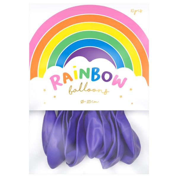 Rainbow Små Latexballonger Pastell Fiolett