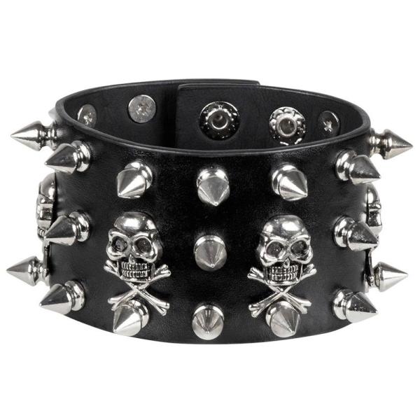 Armbånd med Nagler og Dødningehoder