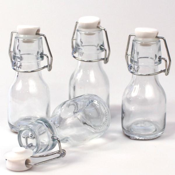 Glassflaske med Patentkork 4,5 x 11 cm