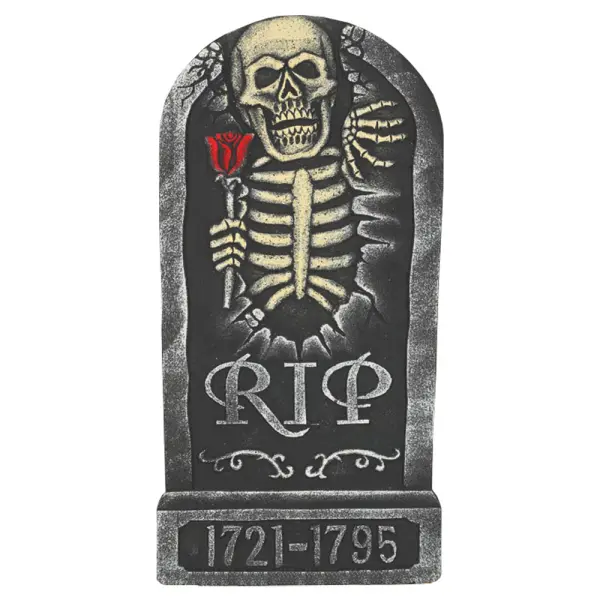 Gravstein Pynt RIP Skjelett