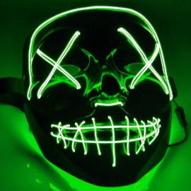 El Wire Purge LED Maske Gr&oslash;nn