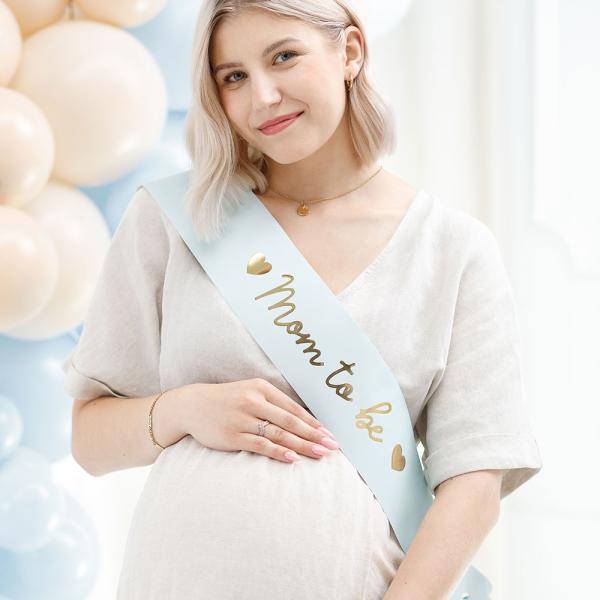 Mom To Be Sash Blå