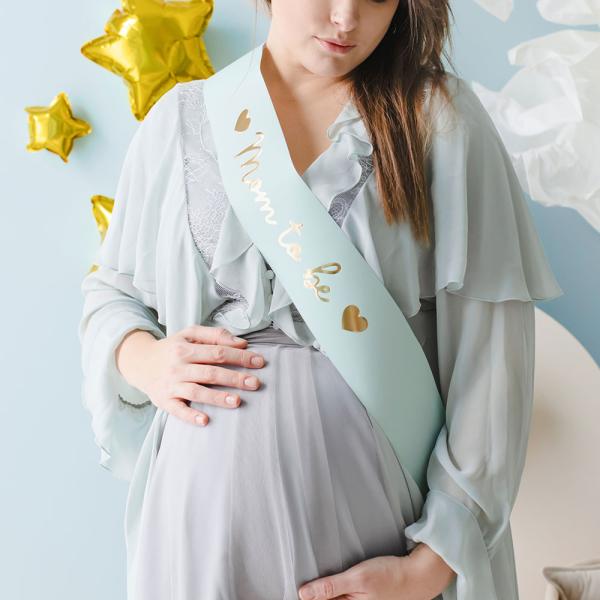 Mom To Be Sash Blå