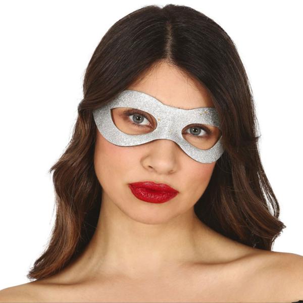 Sølv Glitter Øyemaske