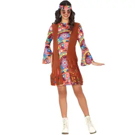 Kostyme Hippie Kjole og Panneb&aring;nd