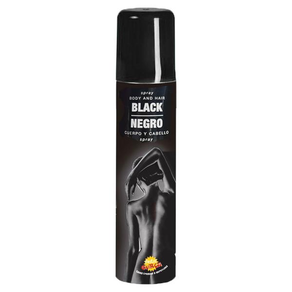 Hårfarge og Kroppsmaling Spray Svart