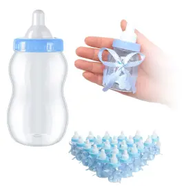 Borddekorasjon Babyflasker Blå 31-pakning