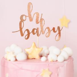 Oh Baby Kakedekorasjon Rosegull