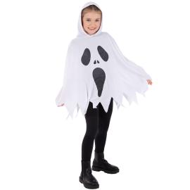 Hvit Spøkelse Poncho for Barn