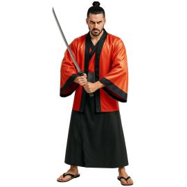 Kostyme Samurai Kimono R&oslash;d