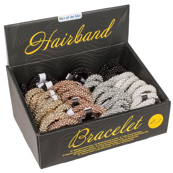 Hårstrikk med Skimrende Perler