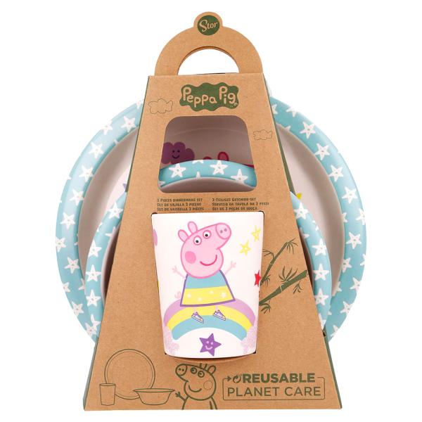 Peppa Gris Servise Bambus