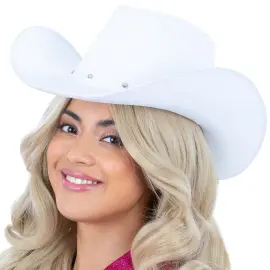 Hvit Cowboyhatt