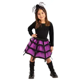 Edderkoppskjørt og Hårbøyle Halloween Sett Barn