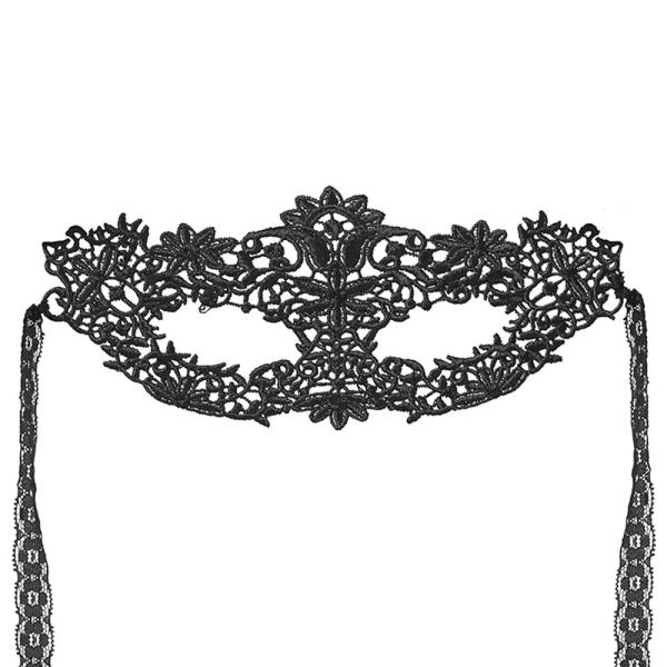 Svart Blonder Øyemaske 22 cm