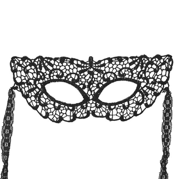Svart Blonder Øyemaske 23 cm