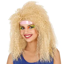 Blond Kr&oslash;llet Parykk