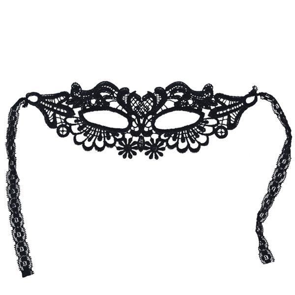 Svart Blonder Øyemaske 29 cm