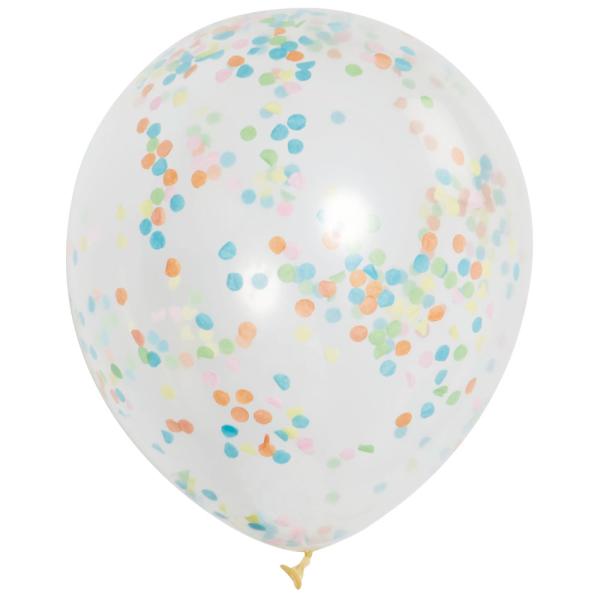 Konfettiballonger Regnbuefarger