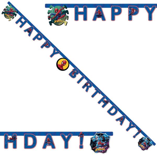 Spiderman Team Up Happy Birthday Banner
