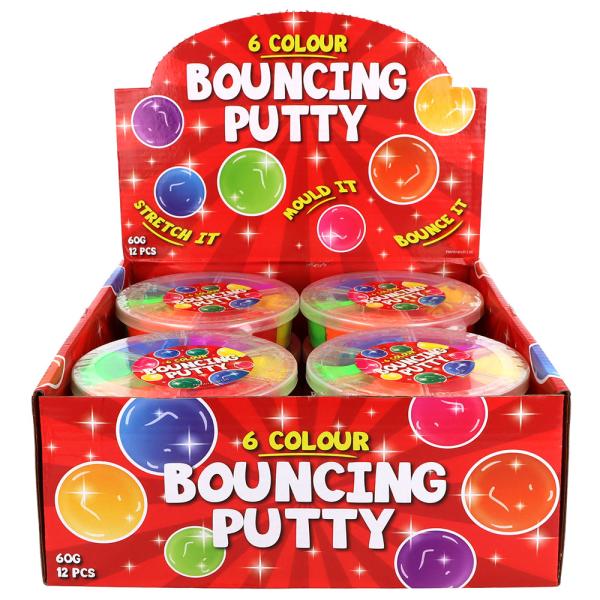 Bouncing Putty i 6 Farger 60g
