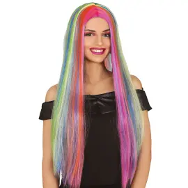 Flerfarget Lang Parykk