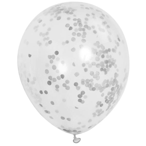 Konfettiballonger Sølv