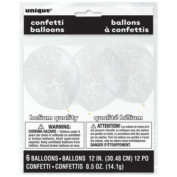Konfettiballonger Hvite